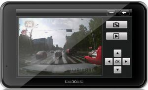 Автомобильный навигатор с видеорегистратором TEXET TN-521HD DVR 